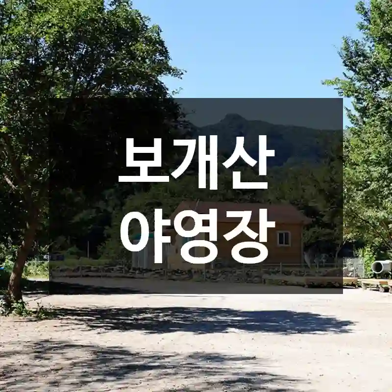 보개산 야영장