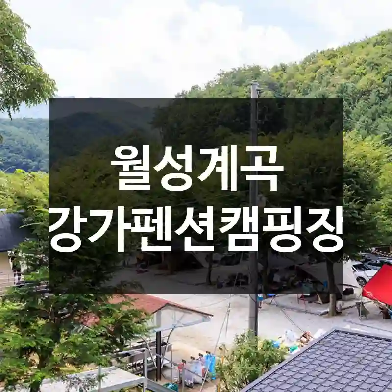 월성계곡 강가펜션캠핑장