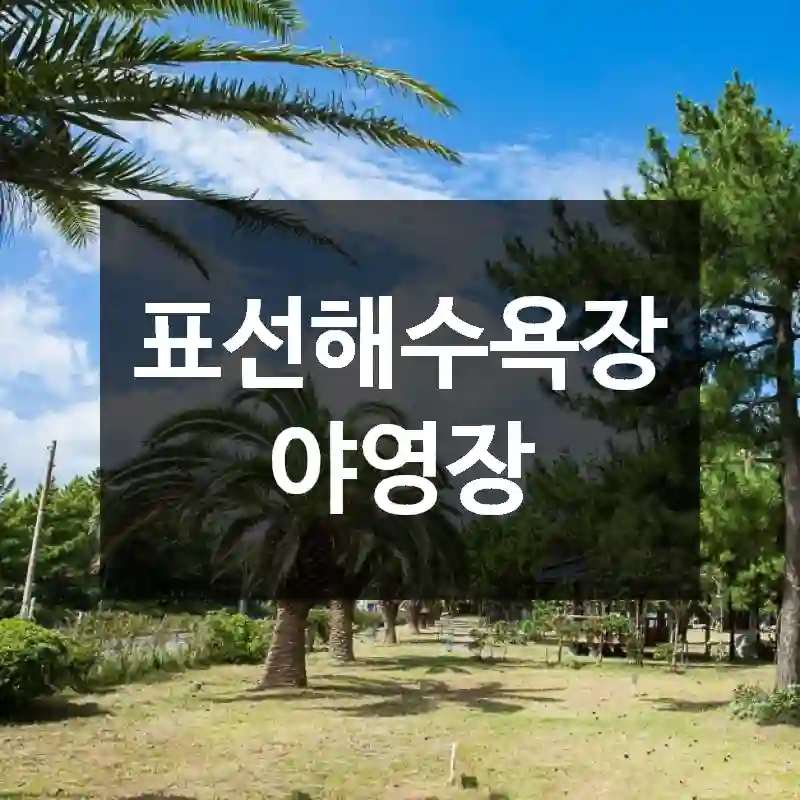 표선해수욕장 야영장