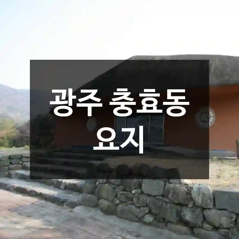 광주 충효동 요지