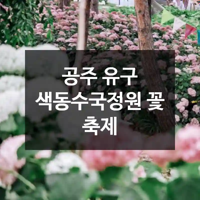 공주 유구 색동수국정원 꽃 축제